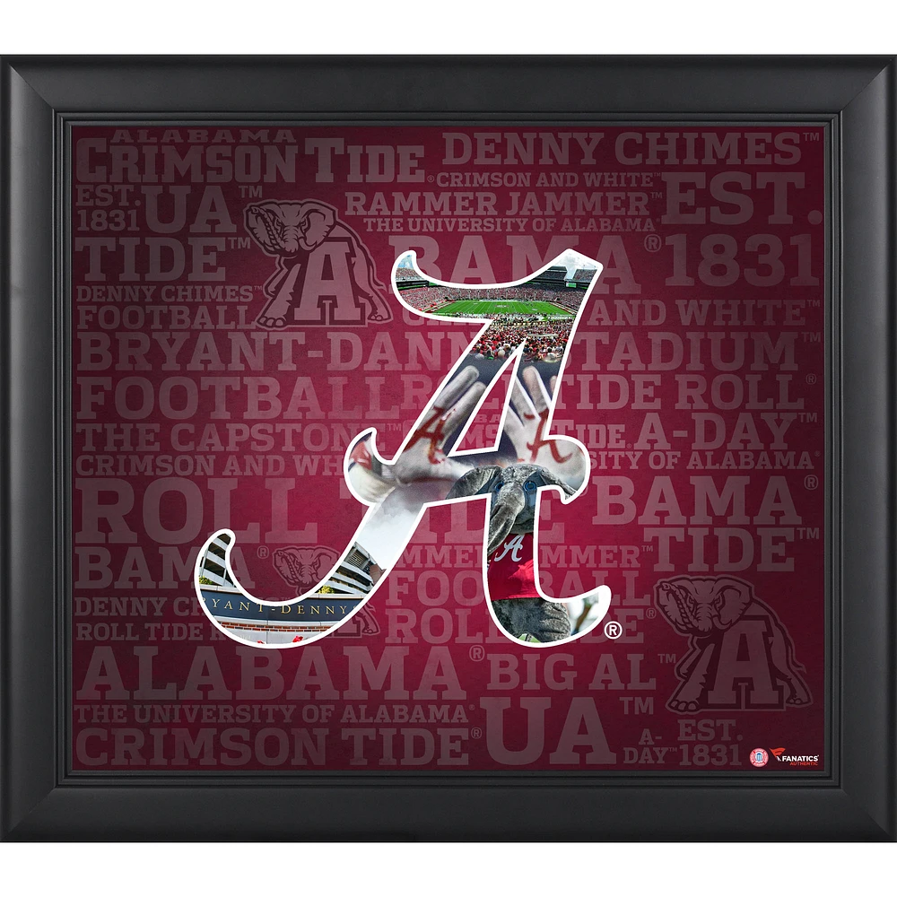 Alabama Crimson Tide Framed 15'' x 17'' Team Heritage Collage