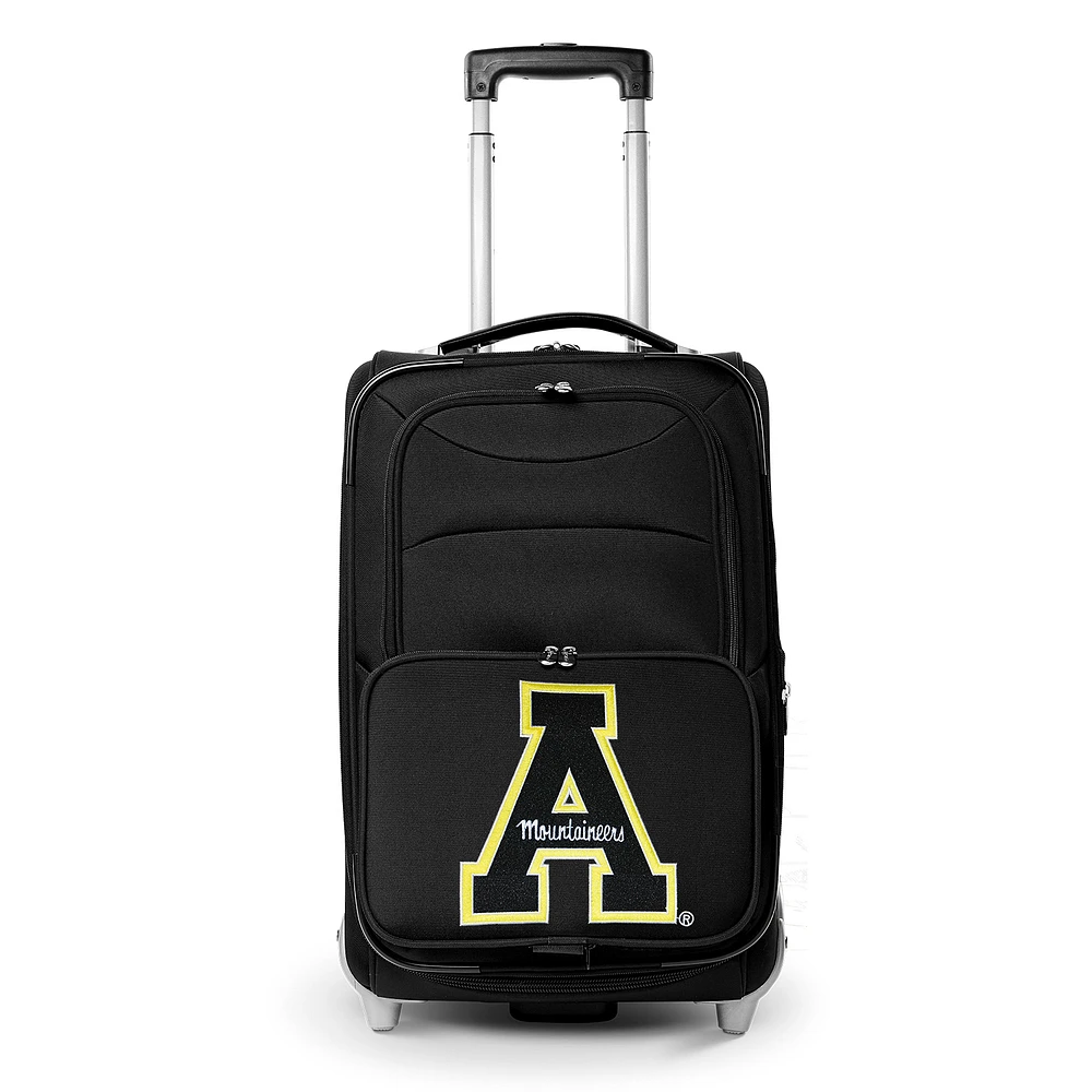 MOJO Black Appalachian State Mountaineers 21" Softside Rolling Carry-On Suitcase