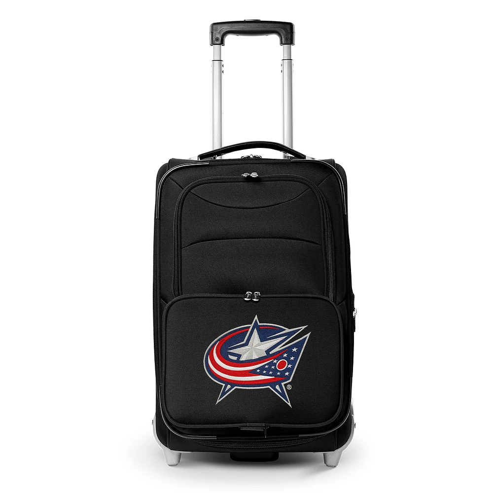 MOJO Black Columbus Blue Jackets 21" Softside Rolling Carry-On Suitcase