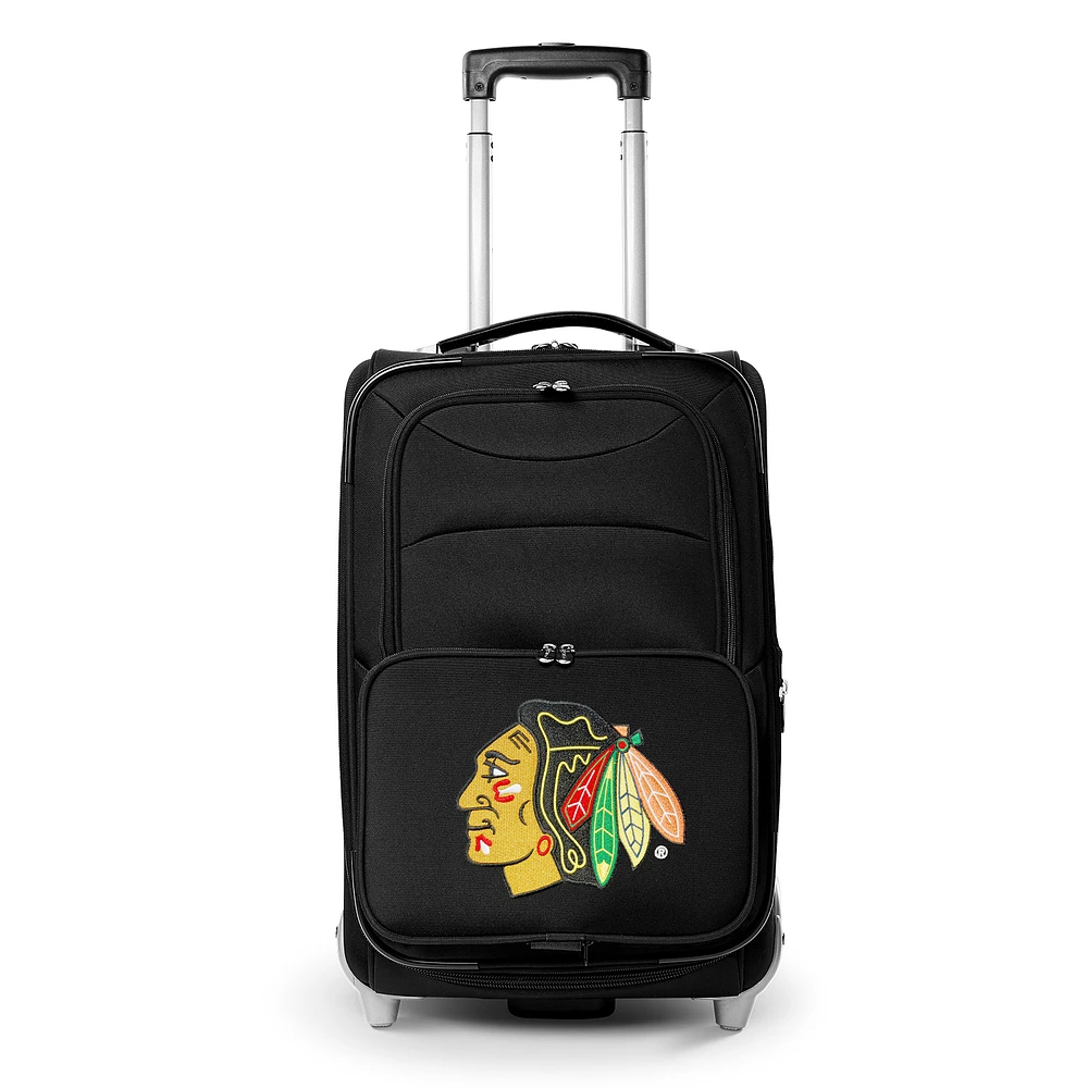 MOJO Black Chicago Blackhawks 21" Softside Rolling Carry-On Suitcase