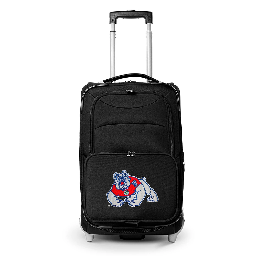 MOJO Black Fresno State Bulldogs 21" Softside Rolling Carry-On Suitcase