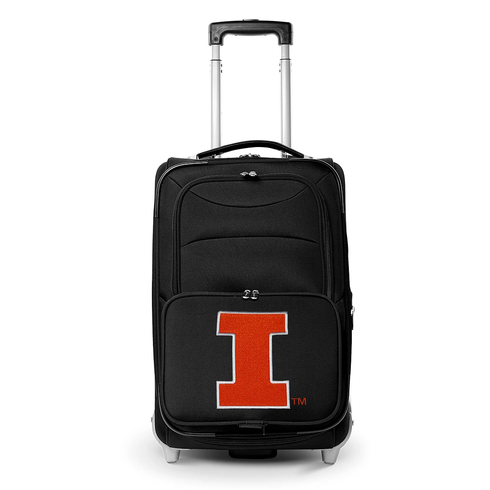MOJO Black Illinois Fighting Illini 21" Softside Rolling Carry-On Suitcase