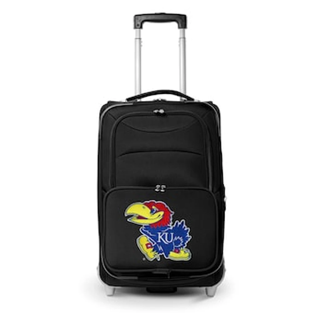 MOJO Black Kansas Jayhawks 21" Softside Rolling Carry-On Suitcase