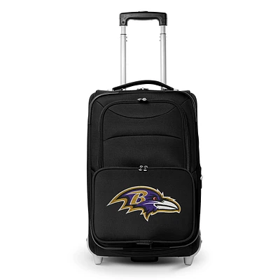 MOJO Black Baltimore Ravens 21" Softside Rolling Carry-On Suitcase