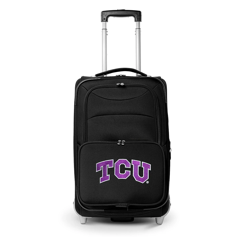 MOJO Black TCU Horned Frogs 21" Softside Rolling Carry-On Suitcase