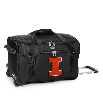 MOJO Black Illinois Fighting Illini 22" 2-Wheeled Duffel Bag