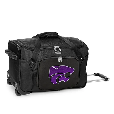 MOJO Black Kansas State Wildcats 22" 2-Wheeled Duffel Bag