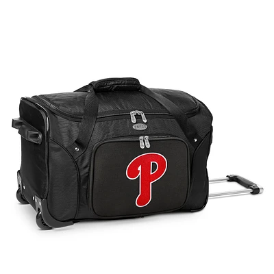 MOJO Black Philadelphia Phillies 22" 2-Wheeled Duffel Bag
