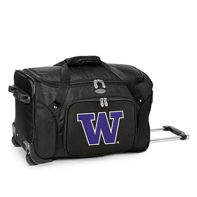 MOJO Black Washington Huskies 22" 2-Wheeled Duffel Bag