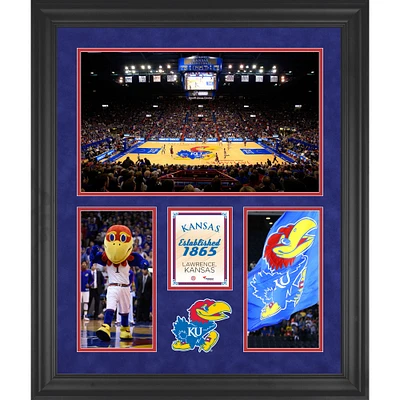 Kansas Jayhawks Allen Fieldhouse Framed 20" x 24" 3-Opening Collage