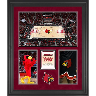 Louisville Cardinals KFC Yum! Center Framed 20" x 24" 3-Opening Collage