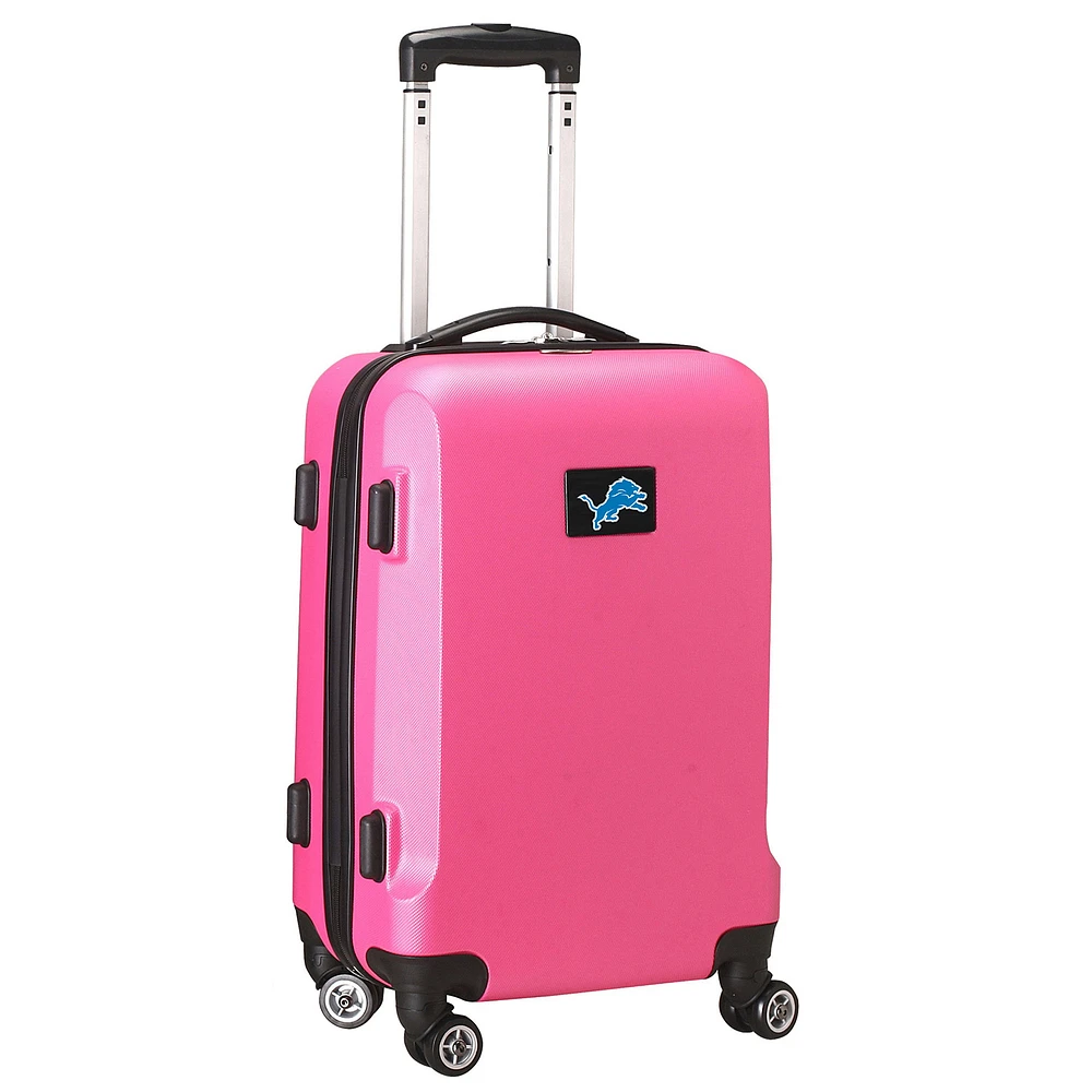 Pink Detroit Lions 20" 8-Wheel Hardcase Spinner Carry-On