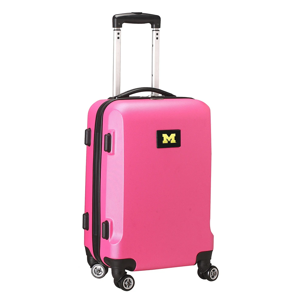 Pink Michigan Wolverines 20" 8-Wheel Hardcase Spinner Carry-On