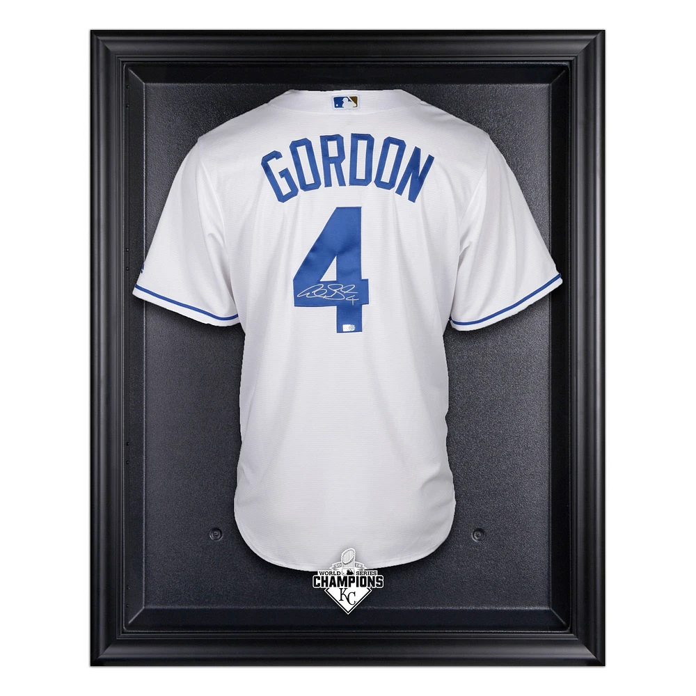 Kansas City Royals 2015 MLB World Series Champions Black Framed Jersey World Series Champions Logo Display Case