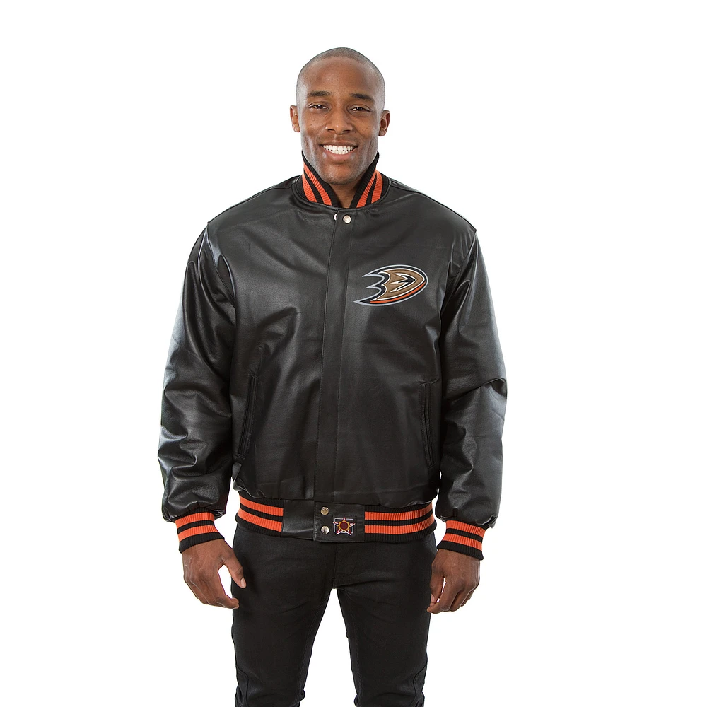 Men's JH Design Black Anaheim Ducks Jacket