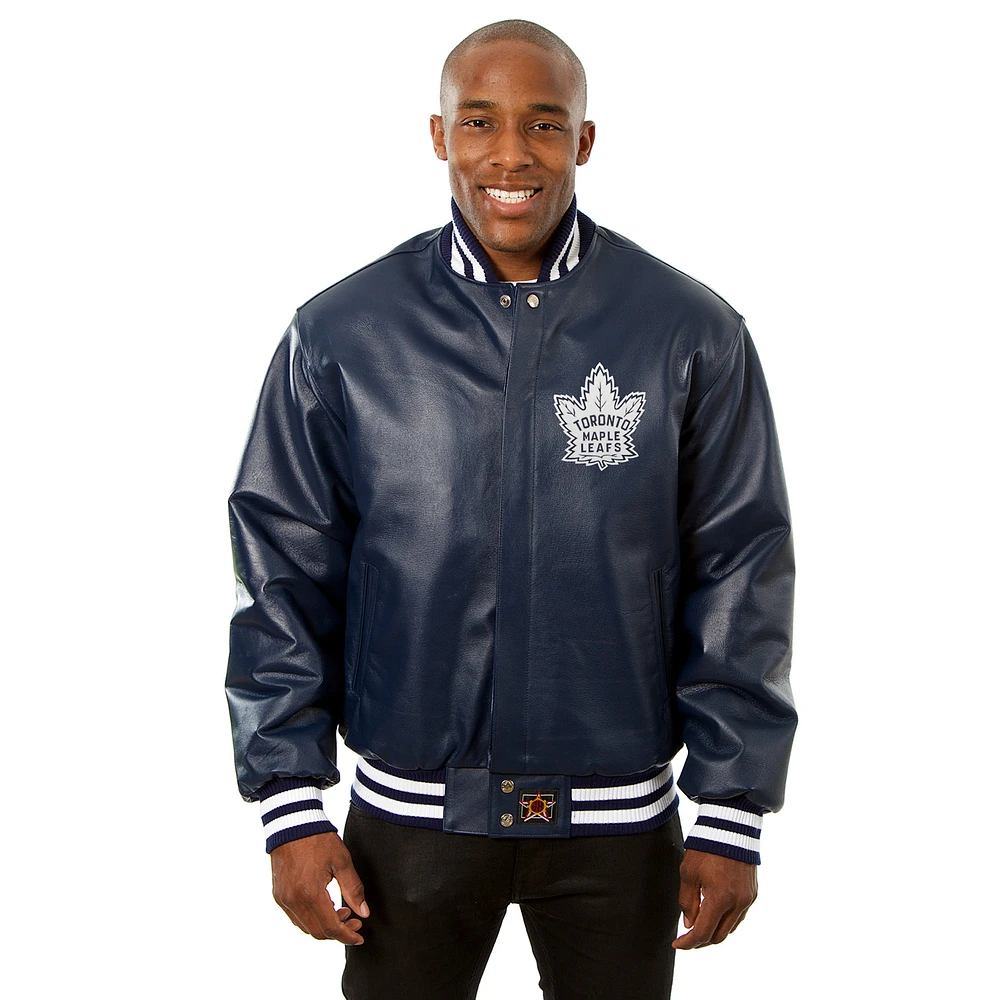 Men's JH Design Navy Toronto Maple Leafs Alternate Logo Jacket