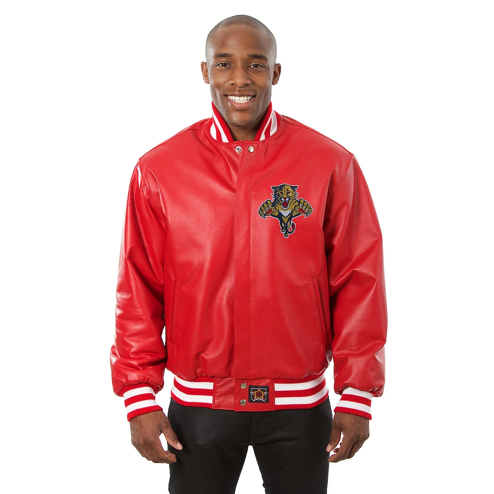 Men's JH Design Red Florida Panthers Jacket