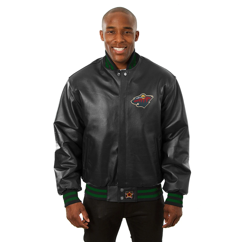 Men's JH Design Black Minnesota Wild Jacket