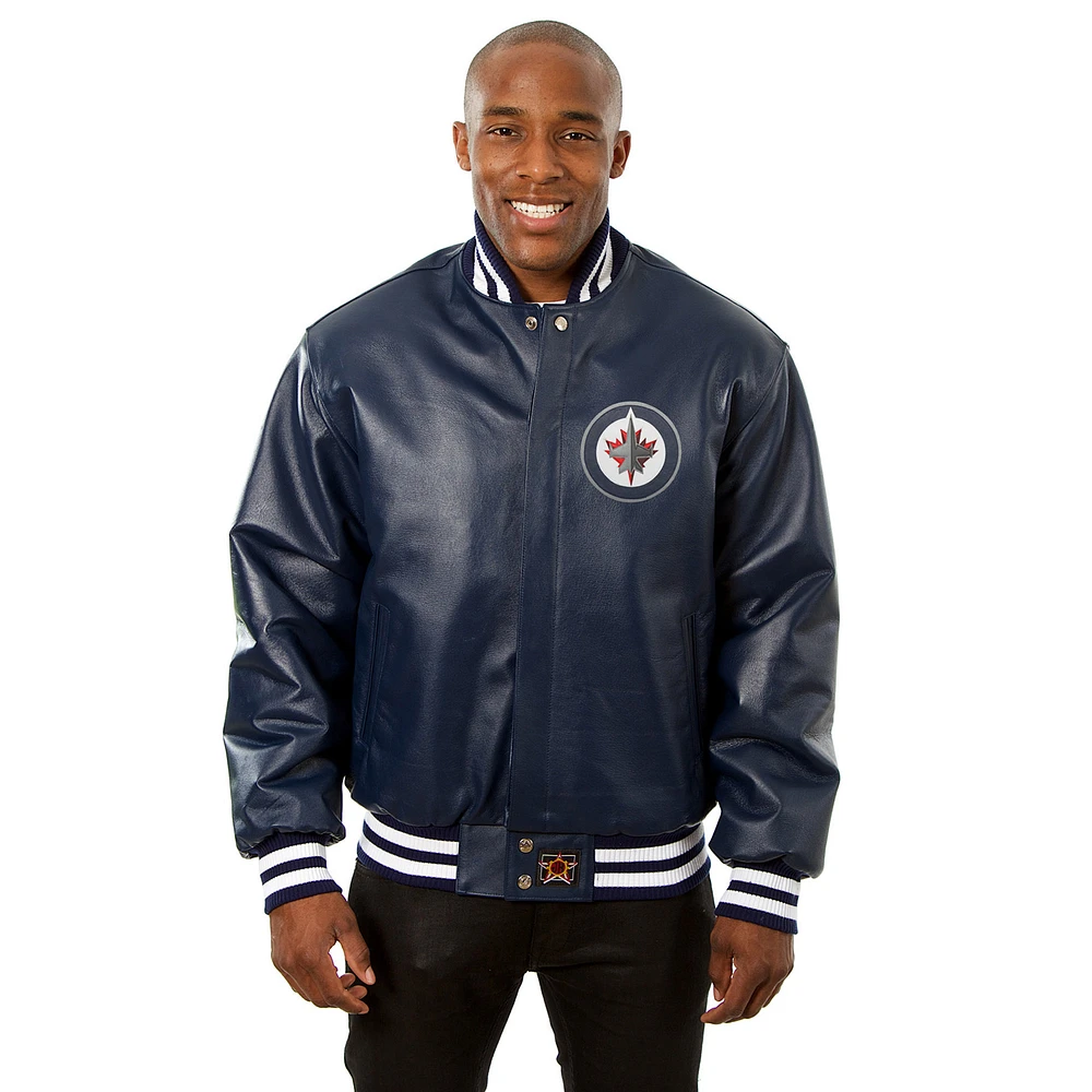 Men's JH Design Navy Winnipeg Jets Jacket