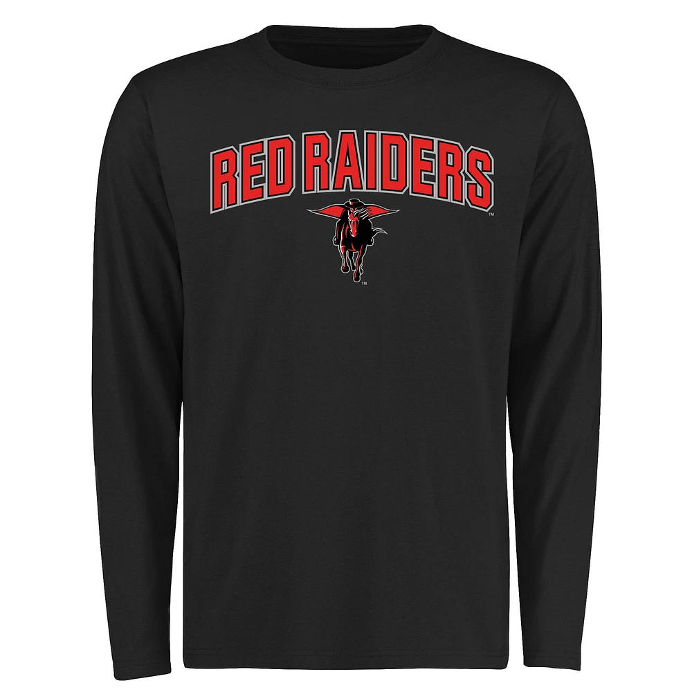 Men's Black Texas Tech Red Raiders Proud Mascot Long Sleeve T-Shirt