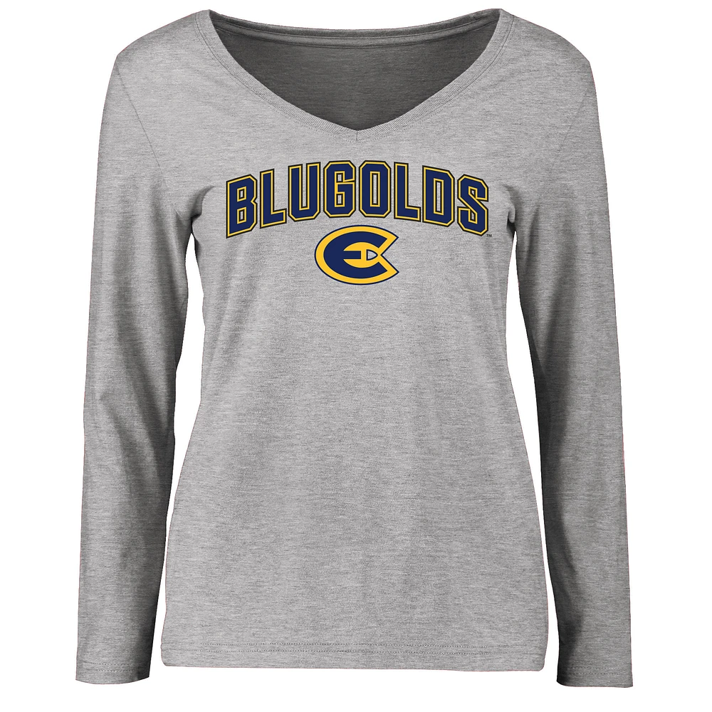 Women's Ash Wisconsin Eau Claire Blugolds Proud Mascot Long Sleeve T-Shirt