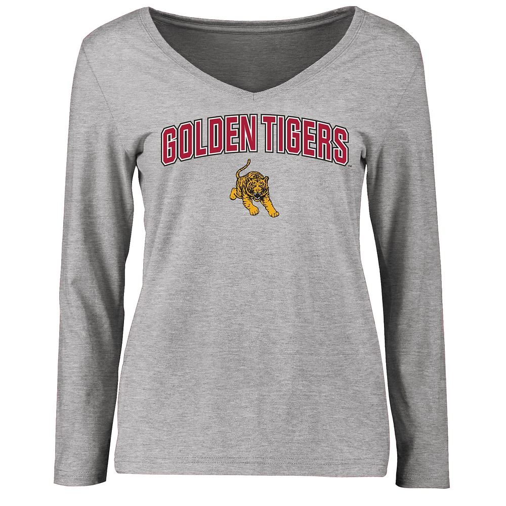 Women's Ash Tuskegee Golden Tigers Proud Mascot Long Sleeve T-Shirt