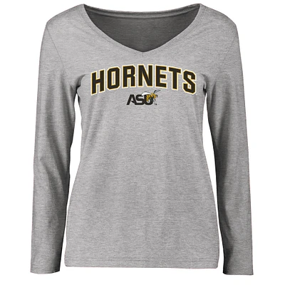 Women's Ash Alabama State Hornets Proud Mascot Long Sleeve T-Shirt
