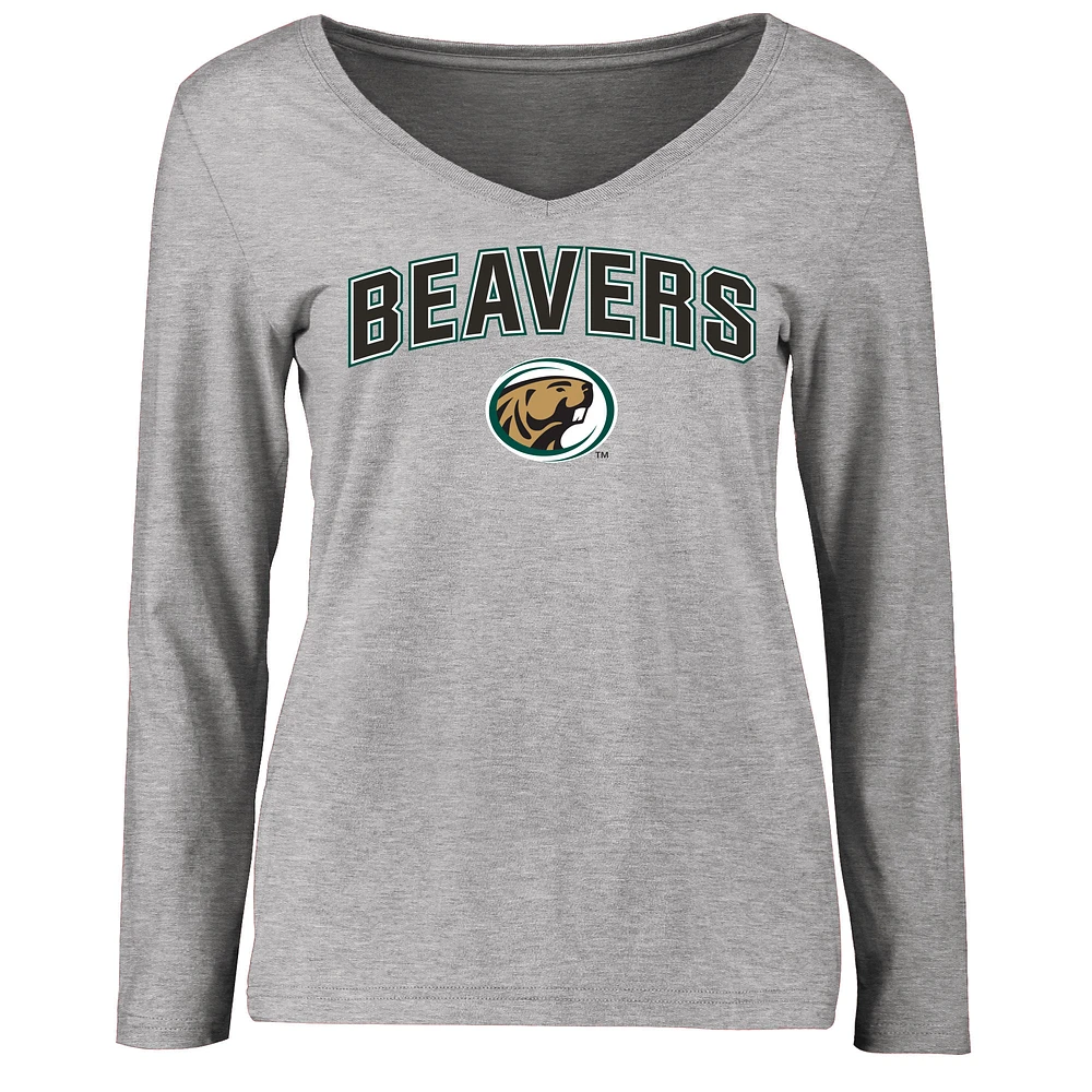 Women's Ash Bemidji State Beavers Proud Mascot Long Sleeve T-Shirt