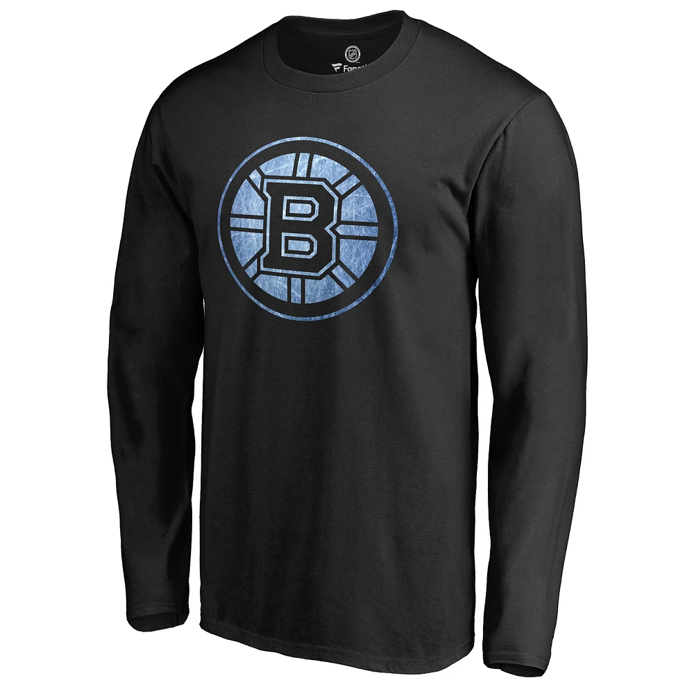 Men's Black Boston Bruins Pond Hockey Long Sleeve T-Shirt