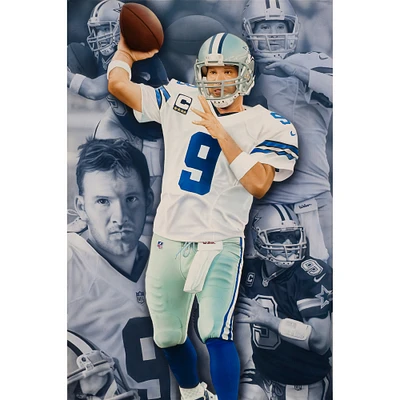 Dallas Cowboys Tony Romo Deacon Jones Foundation Fine Art Giclée Canvas Print 24" x 36" by Artist Rob Jackson