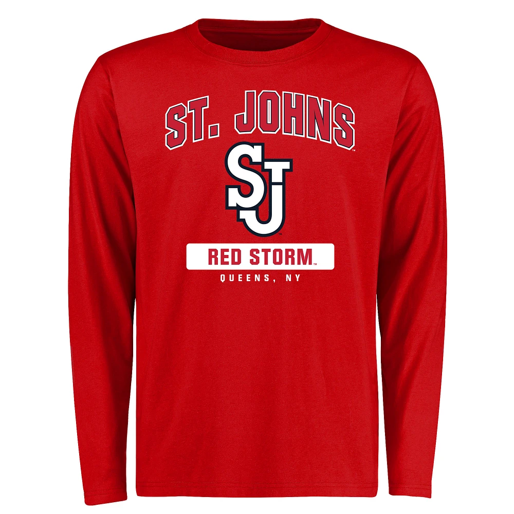 Men's Red St. Johns Red Storm Campus Icon Long Sleeve T-Shirt