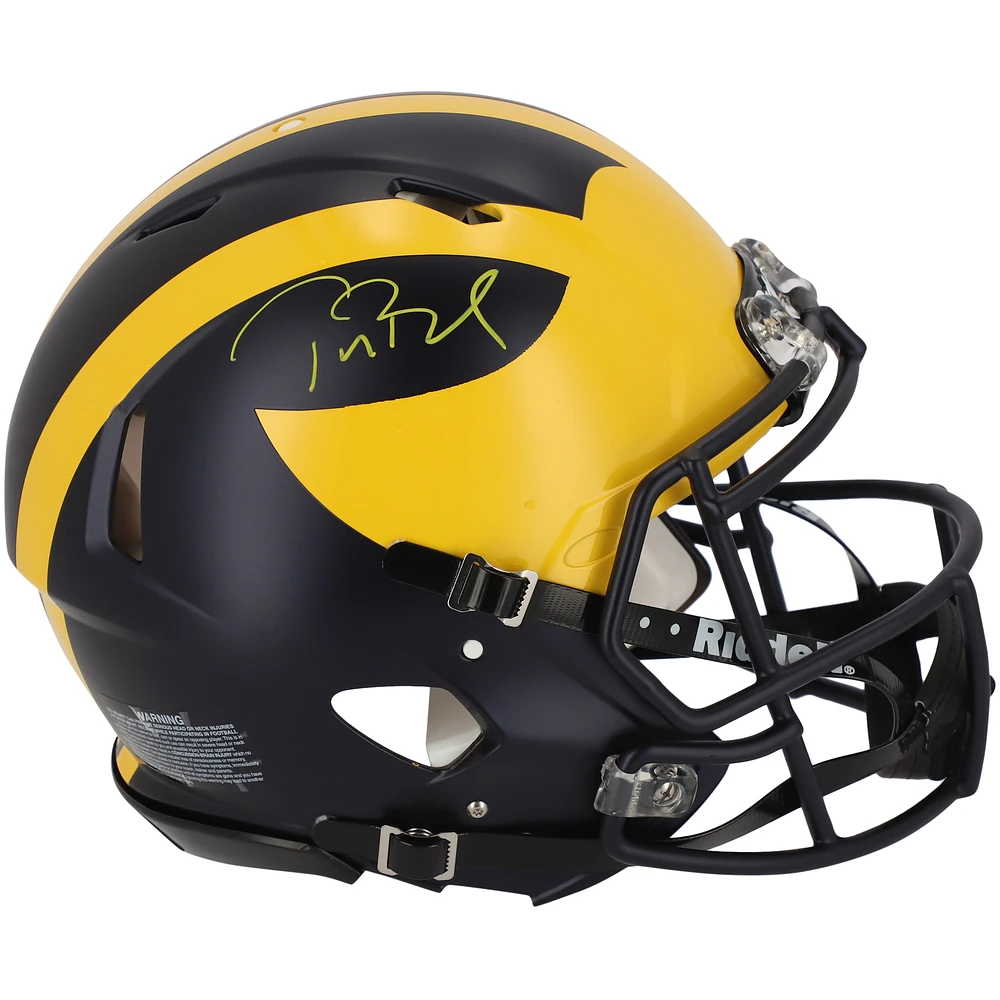 Tom Brady Michigan Wolverines Autographed Riddell Speed Pro-Line Helmet