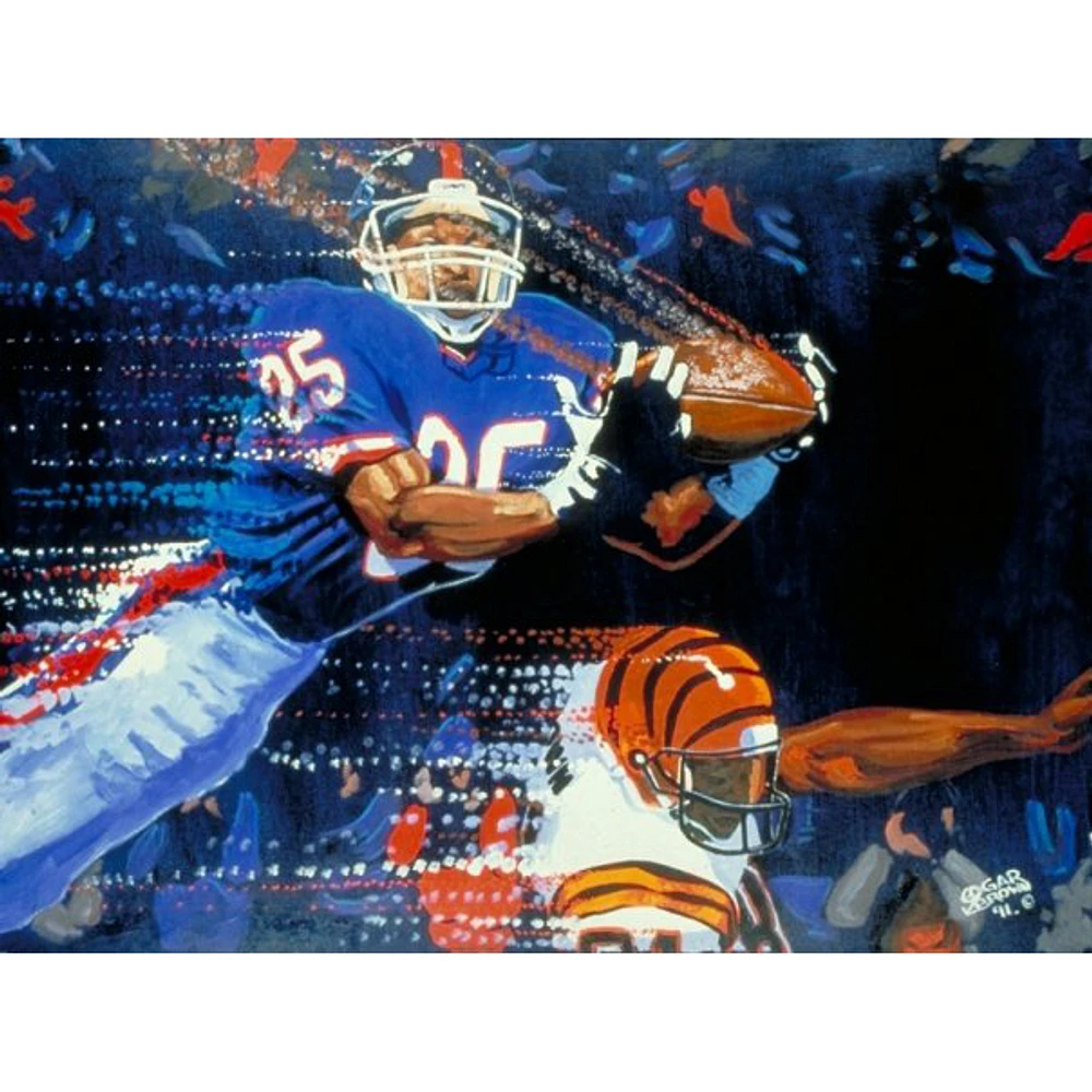 NY Giants Deacon Jones Foundation "The Interception" Fine Art Canvas Print 24" x 36" by Artist Edgar Brown