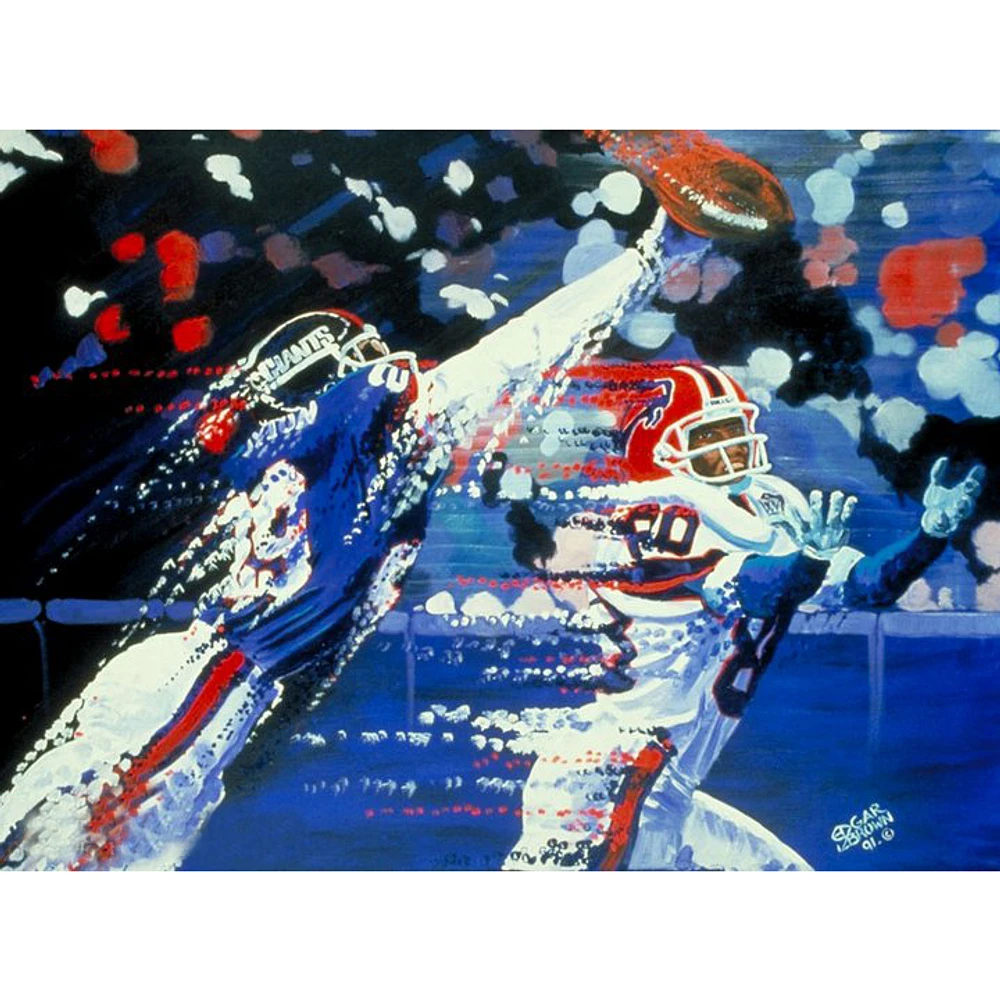 NY Giants Deacon Jones Foundation "The Deflection" Fine Art Canvas Print 24" x 36" by Artist Edgar Brown