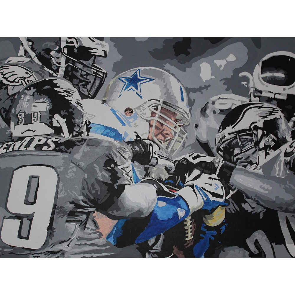 Philadelphia Eagles Deacon Jones Foundation "The Swarm" Fine Art Canvas Print 36" x 48" by Artist Don Keene