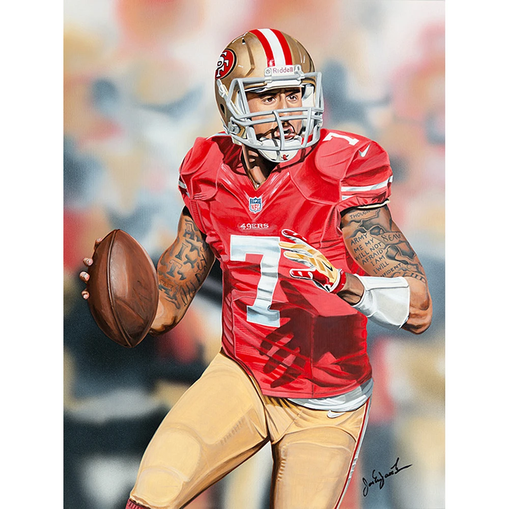 San Francisco 49ers "Kapp Attack" Deacon Jones Foundation Fine Art Canvas Print 18" x 24" by Artist Joshua Jacobs
