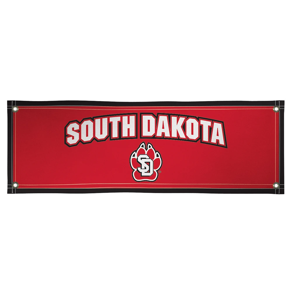 Black South Dakota Coyotes 2' x 6' Vinyl Banner