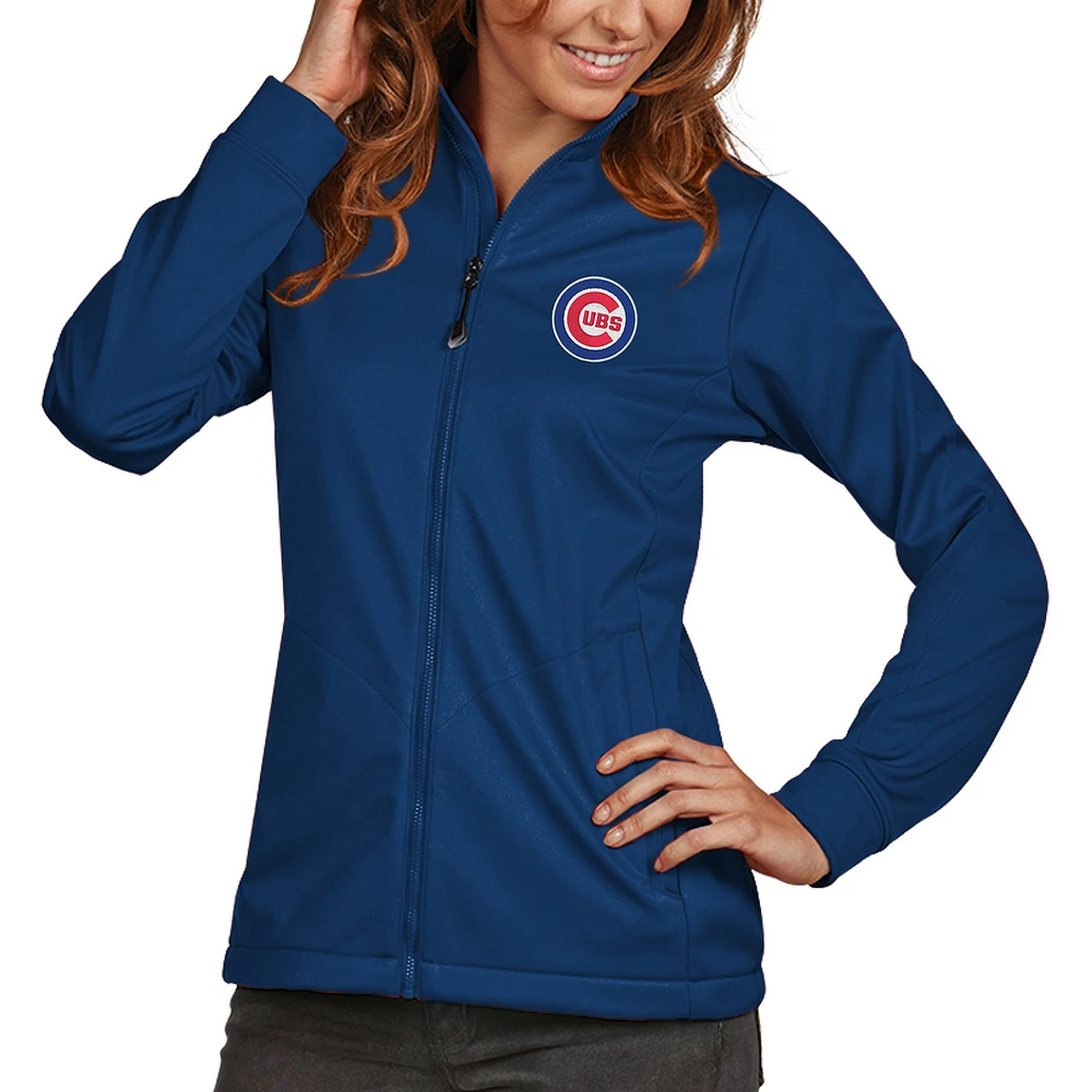 Women's Antigua Royal Chicago Cubs Golf Full-Zip Jacket