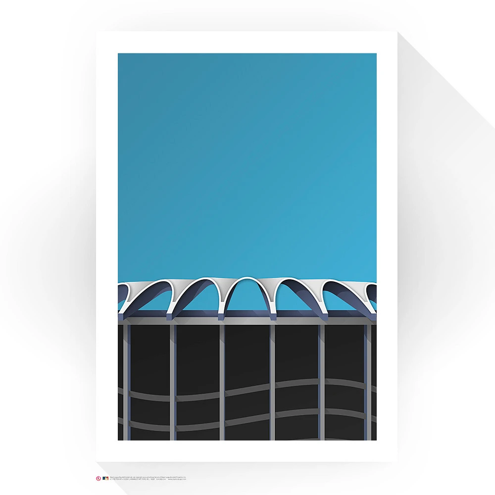 St. Louis Cardinals 14" x 20" Busch II Roof Arches Minimalist Art Giclee Print