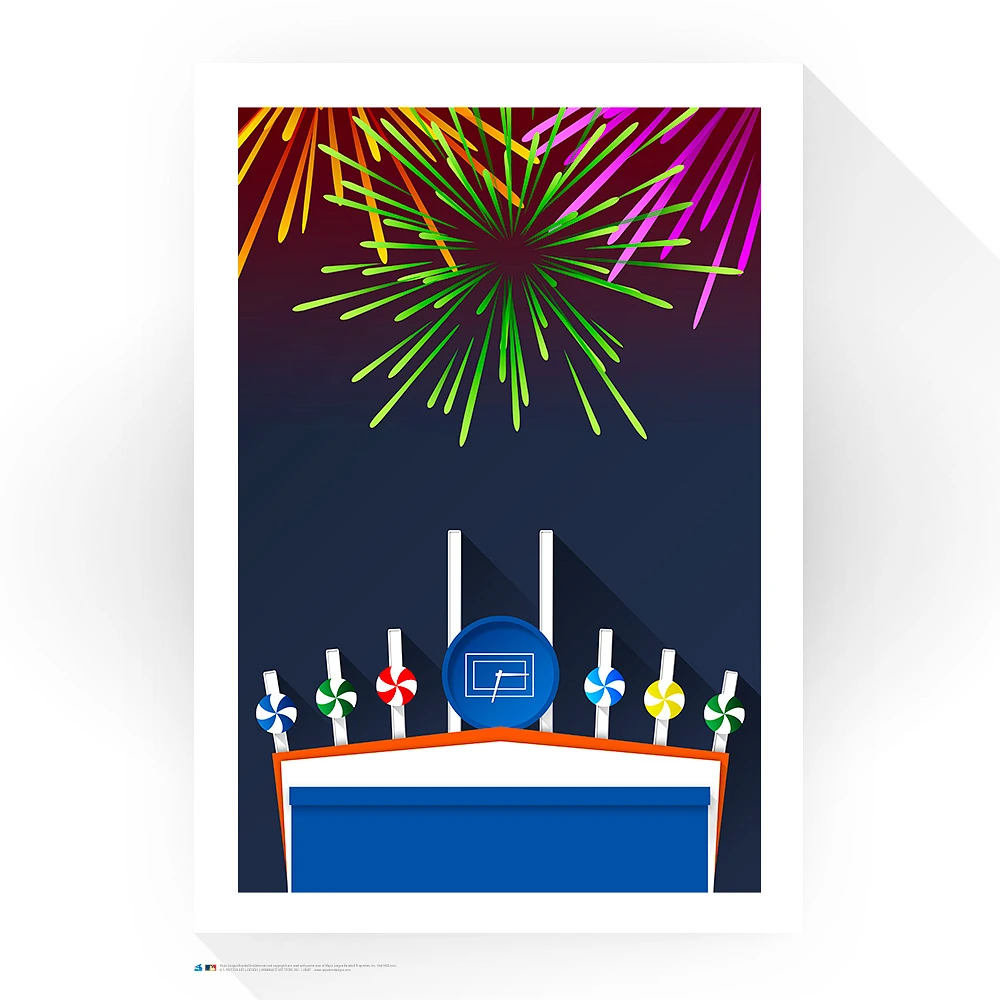 Chicago White Sox 24" x 32" Comiskey Park Fireworks Minimalist Art Giclee Print