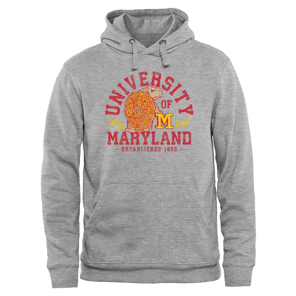 Men's Ash Maryland Terrapins Lets Go Terps Pullover Hoodie
