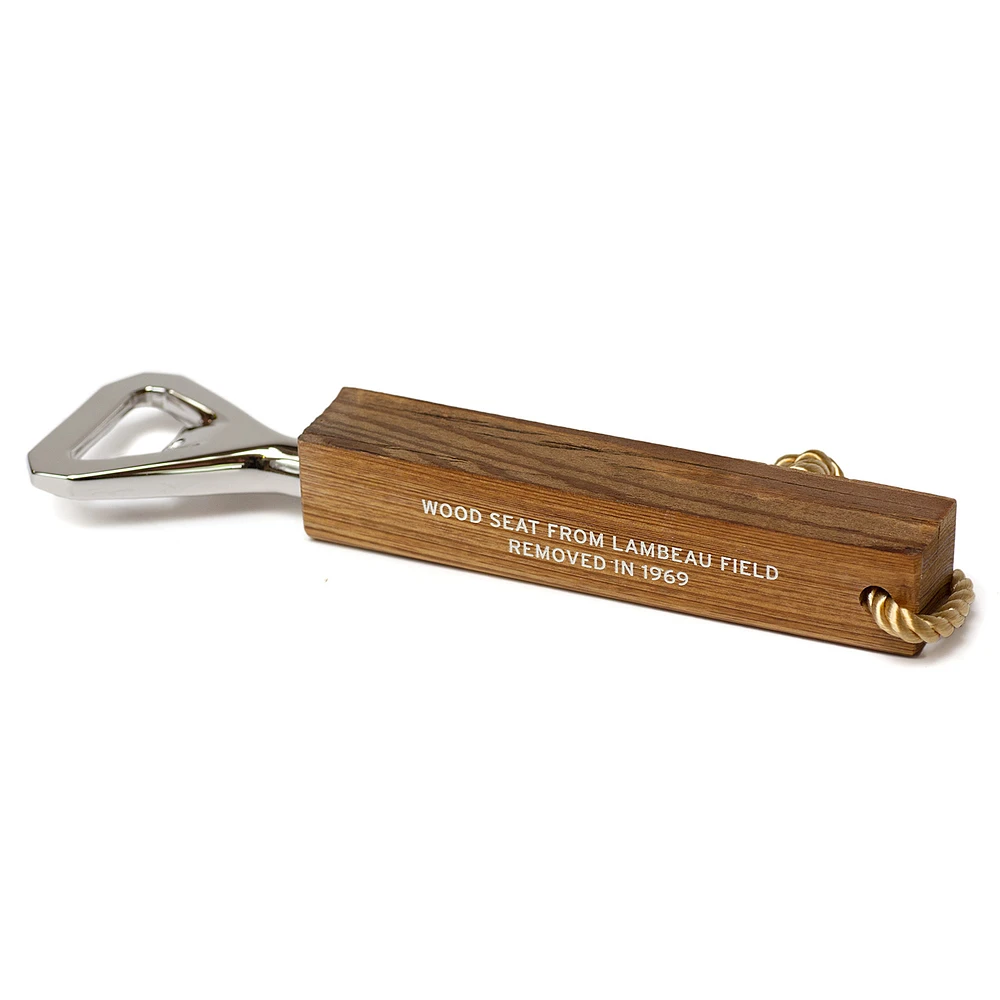 Tokens & Icons Green Bay Packers Lambeau Field Game-Used Bench Seating Bottle Opener