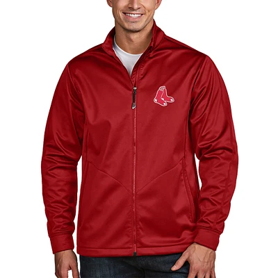 Men's Antigua Red Boston Red Sox Golf Full-Zip Jacket