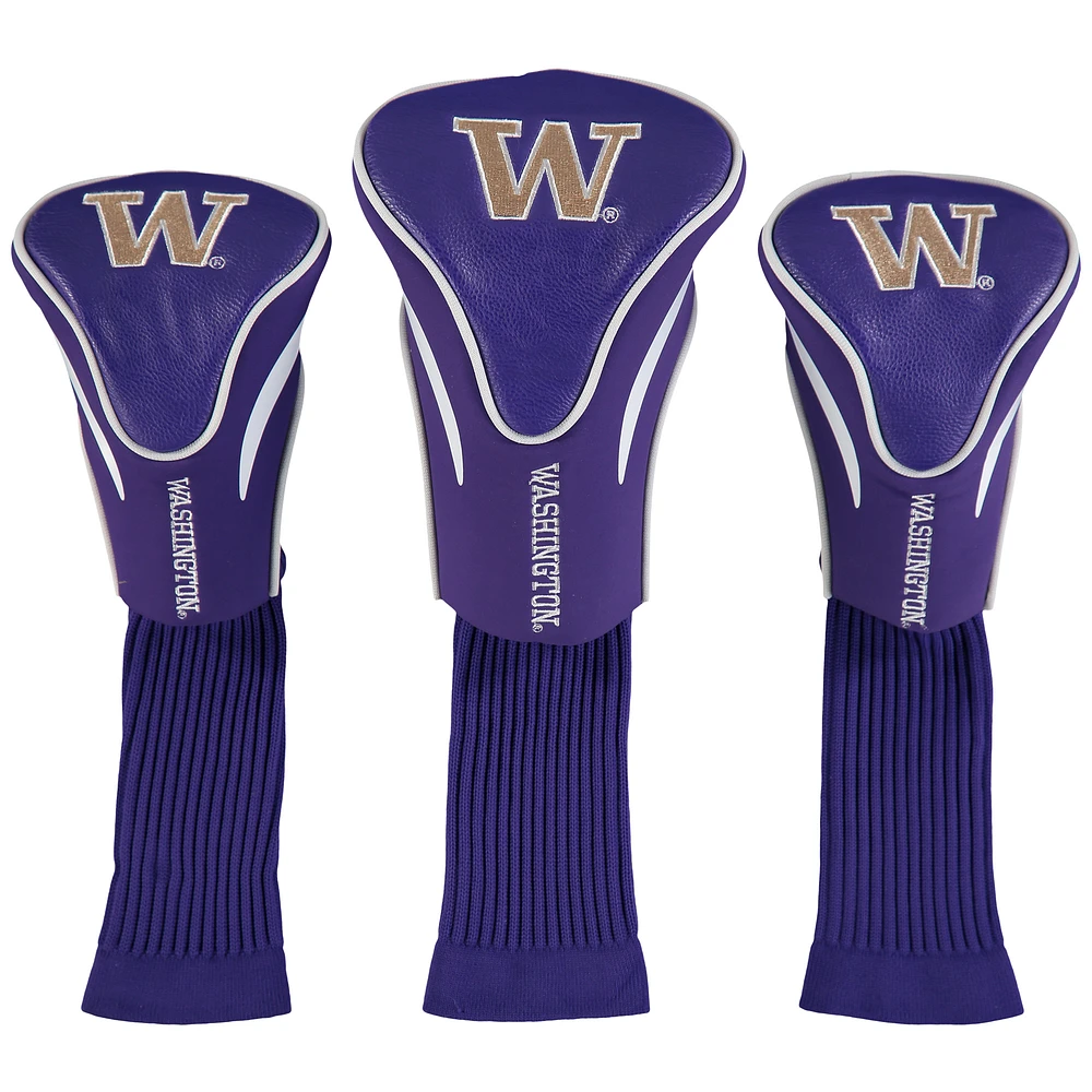 Washington Huskies 3-Pack Contour Golf Club Head Covers