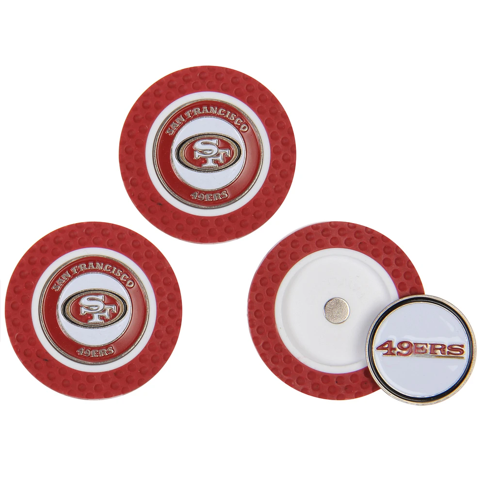 San Francisco 49ers 3-Pack Poker Chip Golf Ball Markers