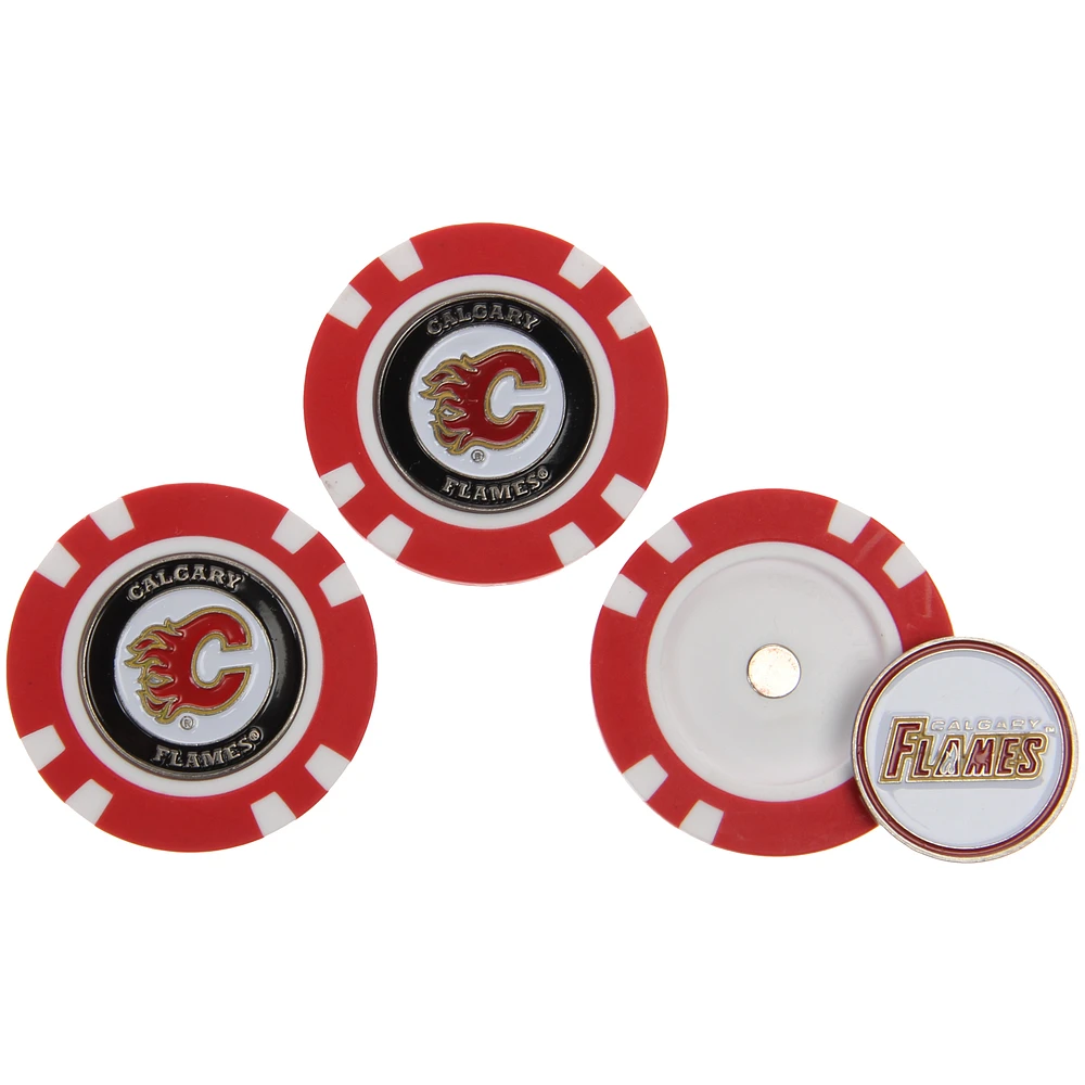 Calgary Flames 3-Pack Poker Chip Golf Ball Markers