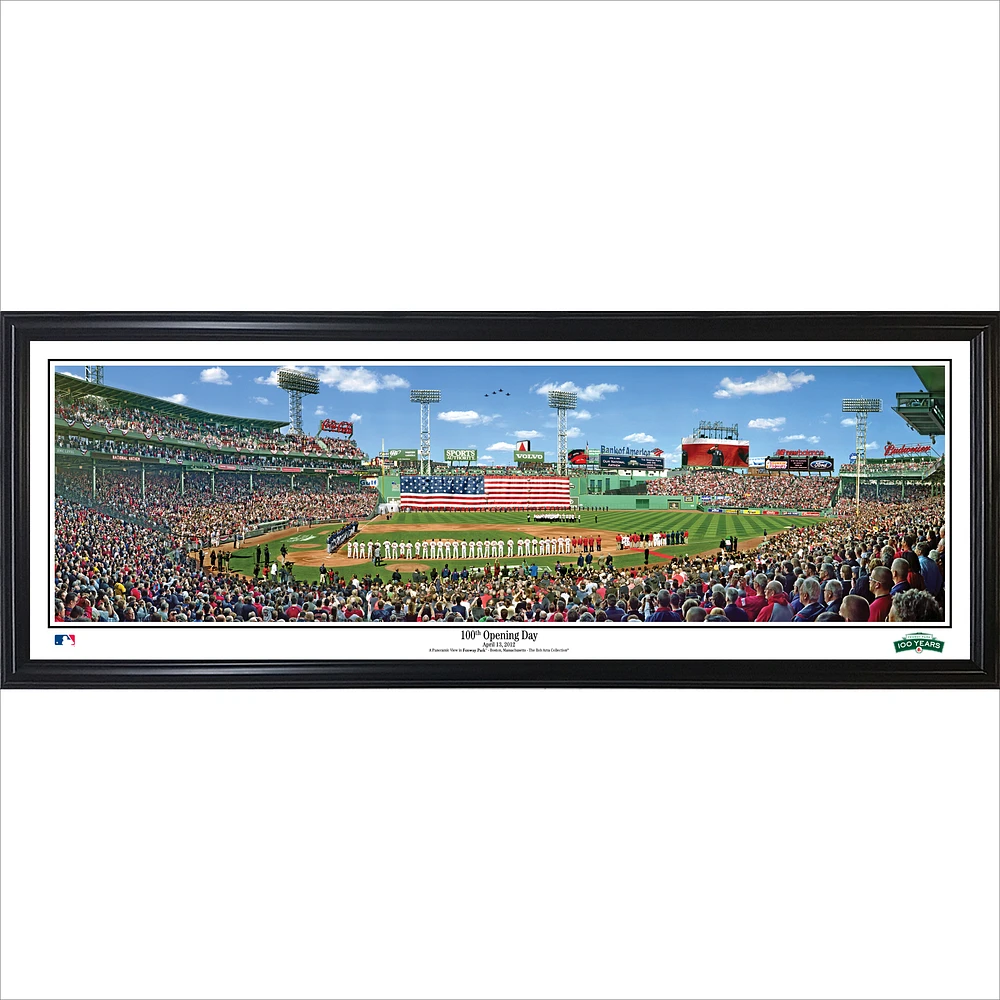 Boston Red Sox 39" x 13.5" Opening Day Standard Black Framed Panorama