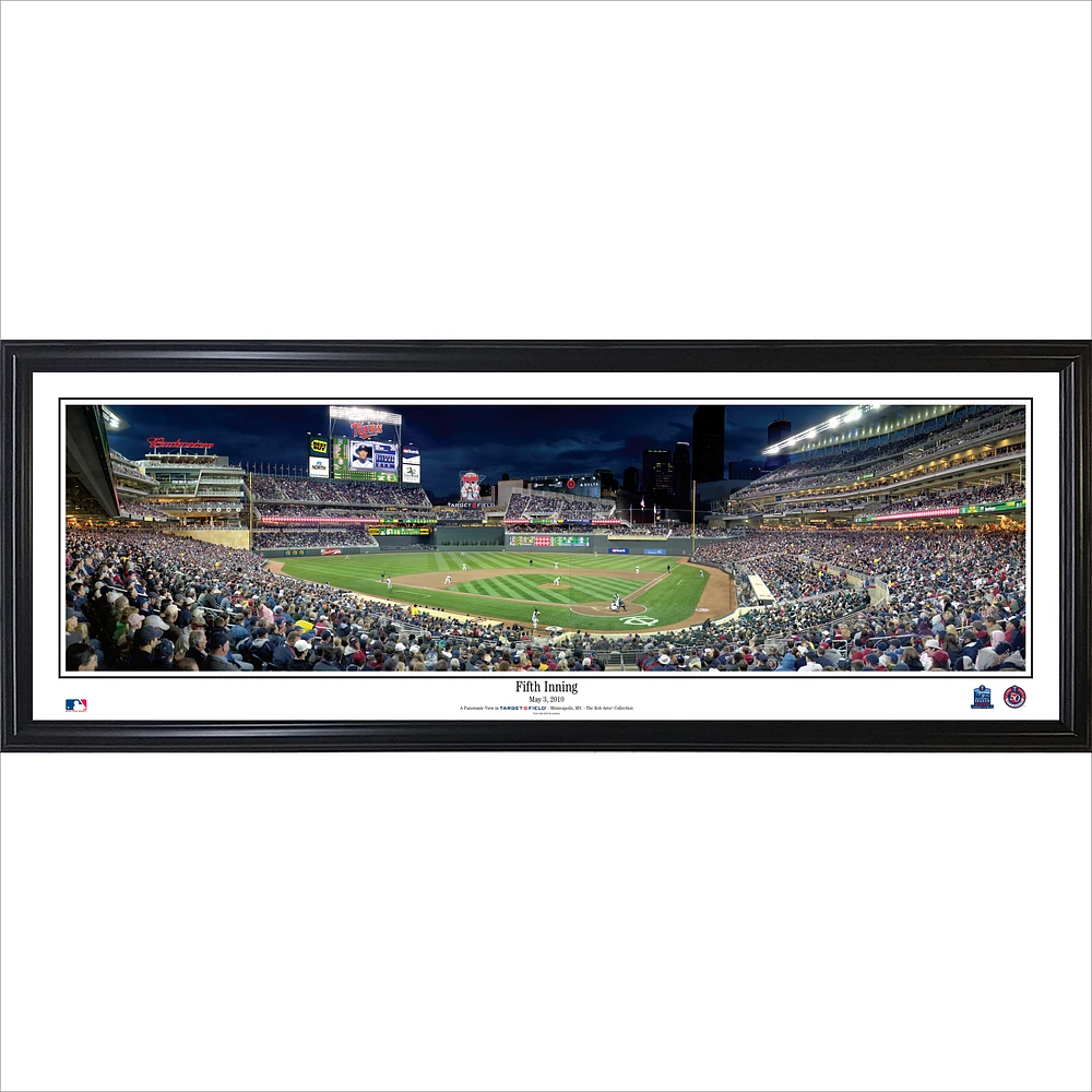 Minnesota Twins 39" x 13.5" Fifth Inning at Target Field Standard Black Framed Panorama