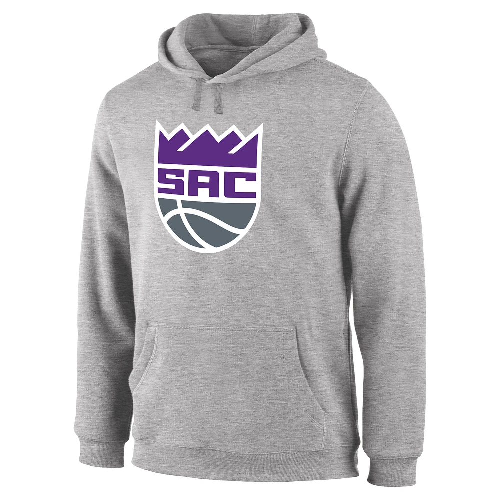 Men's Heather Gray Sacramento Kings Team Essential Pullover Hoodie