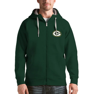 Men's Antigua Green Bay Packers Victory Full-Zip Hoodie